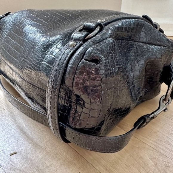 NEW AUTHENTIC COACH EMBOSSED CROCODILE ALEXANDRA STYLE 15384 BLACK $498 - Picture 7 of 13